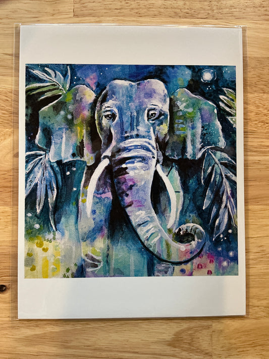 Elephant Garden - Art Print