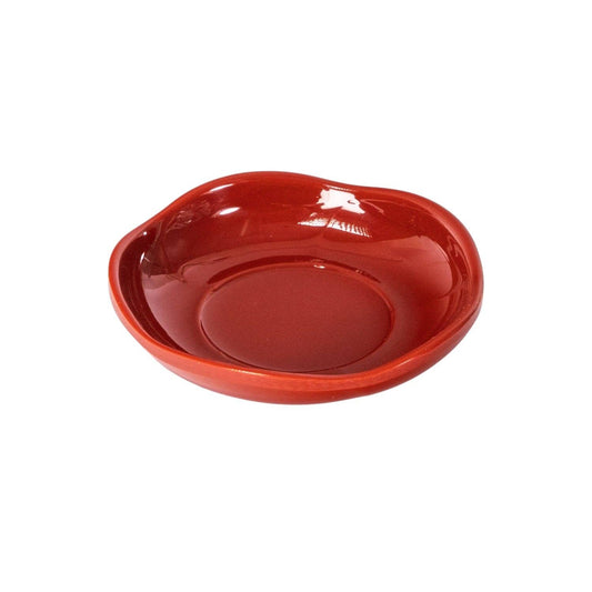 3.5"D Round Flower Sauce Dish Red Melamine Series