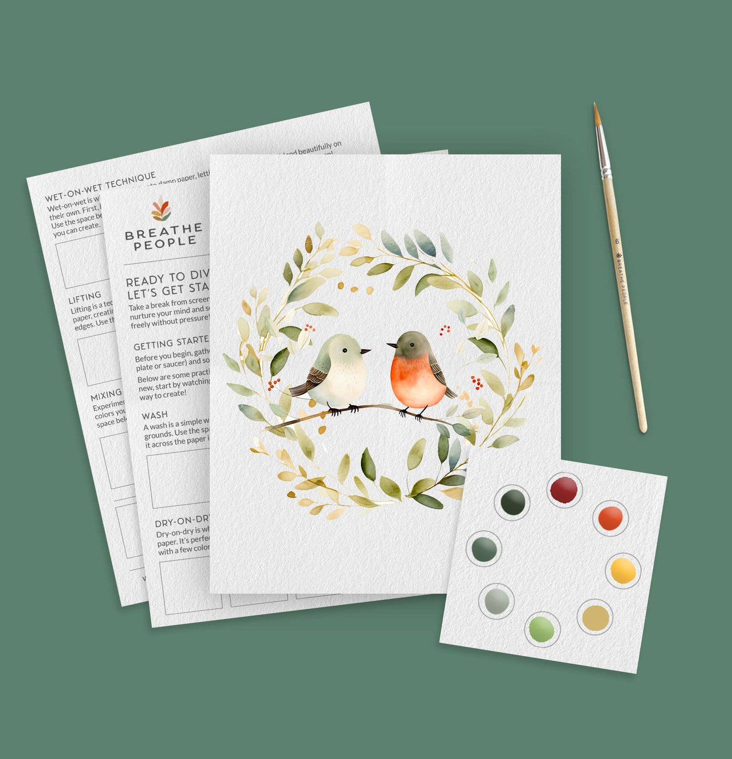 Limited Edition,  All in One Watercolor Kit - Winter Birds