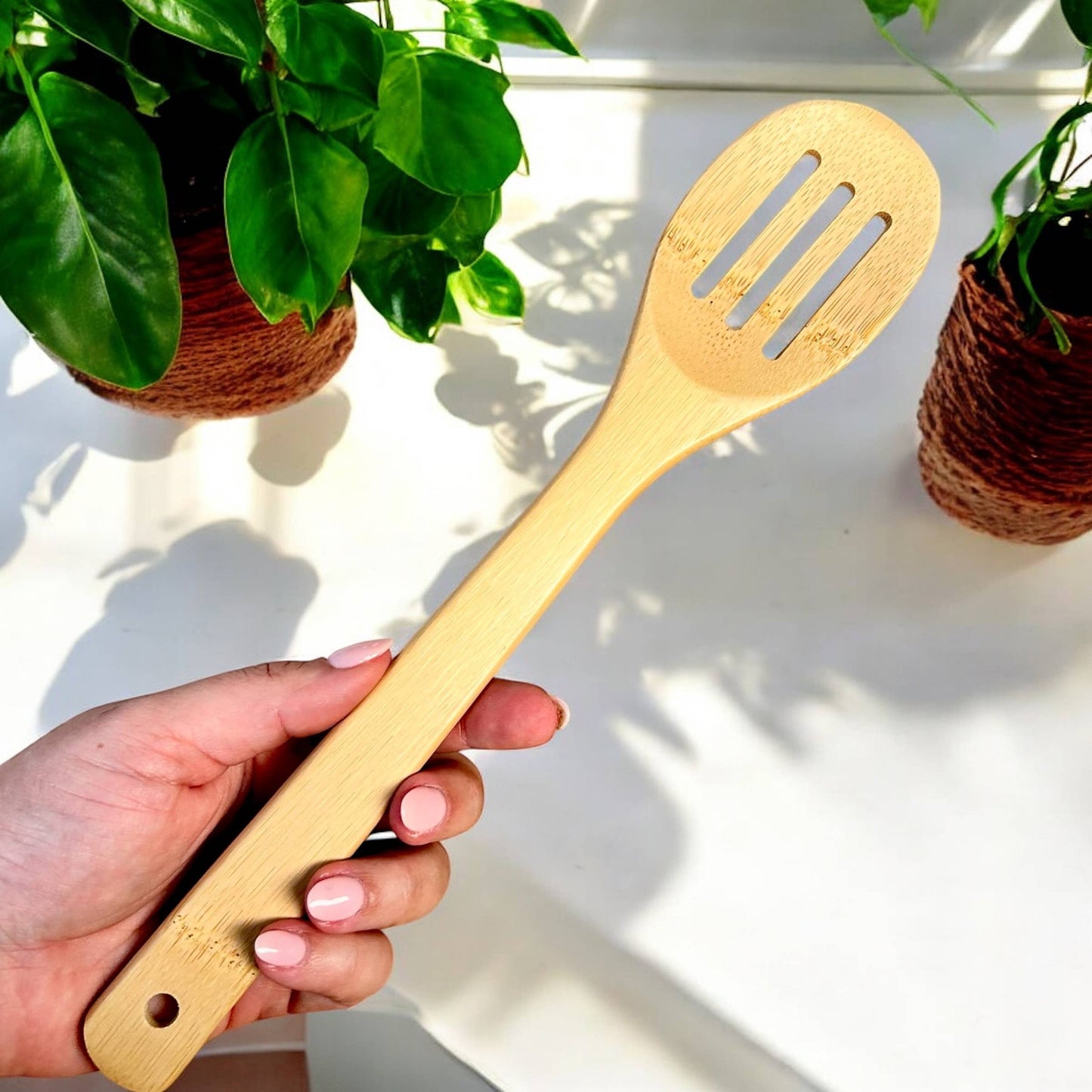 Bamboo Kitchen Utensil | Slotted Spoon