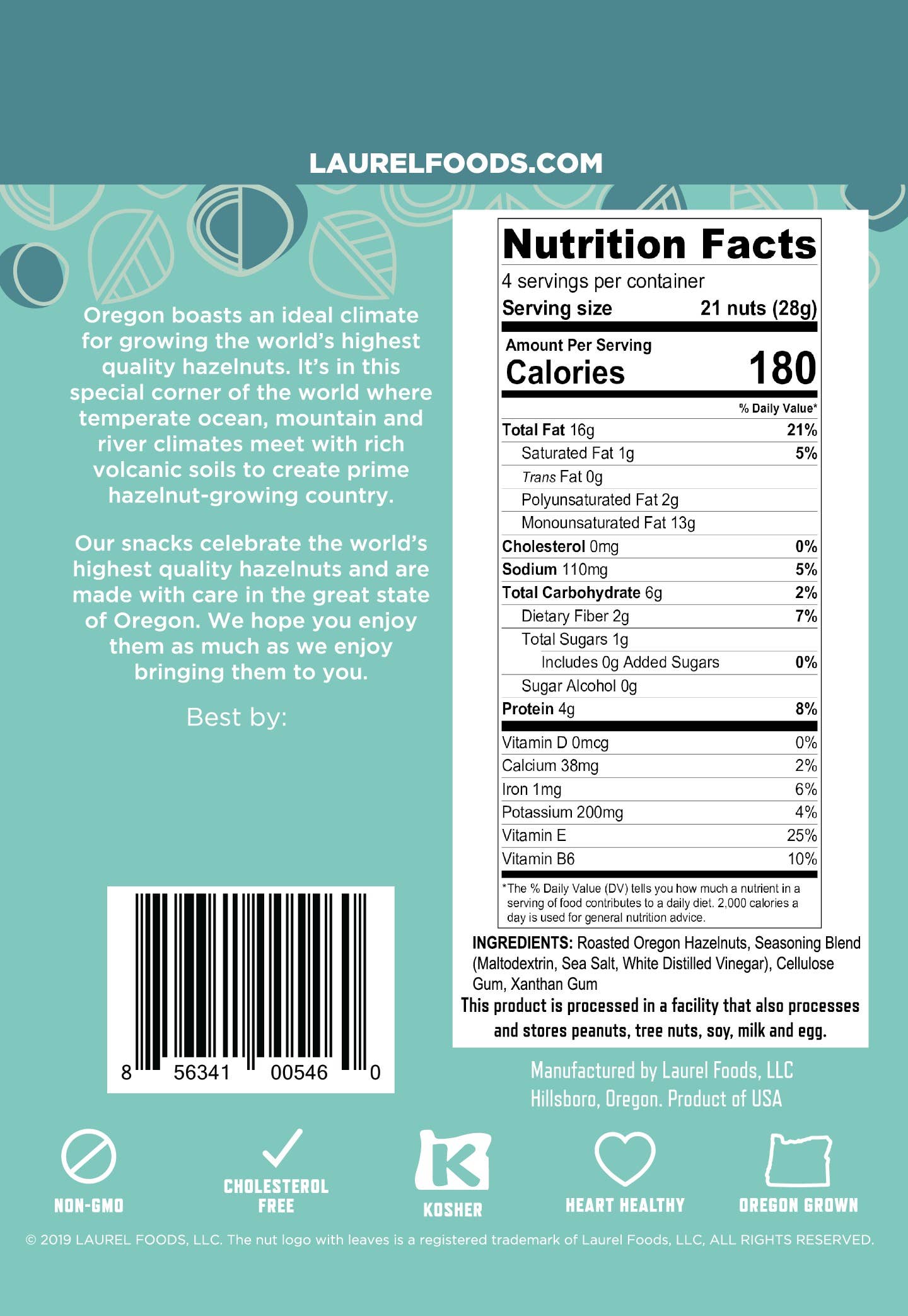 Hazelnut Kernels, Sea Salt Vinegar, 4 oz