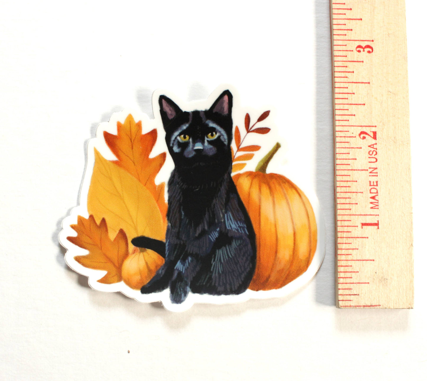 Cat and Pumpkins Sticker