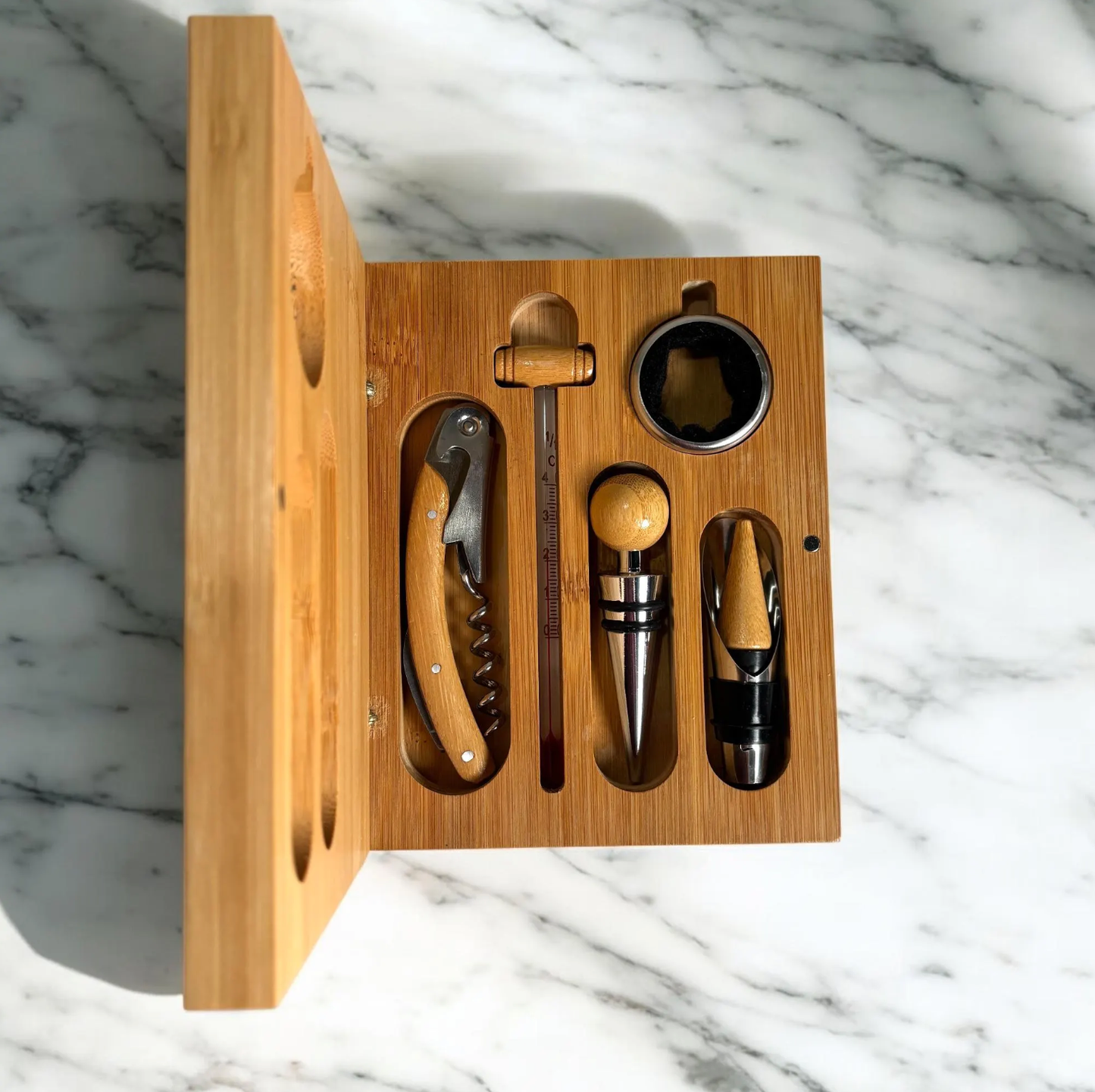 Bamboo Wine Tool Set in Bamboo Box