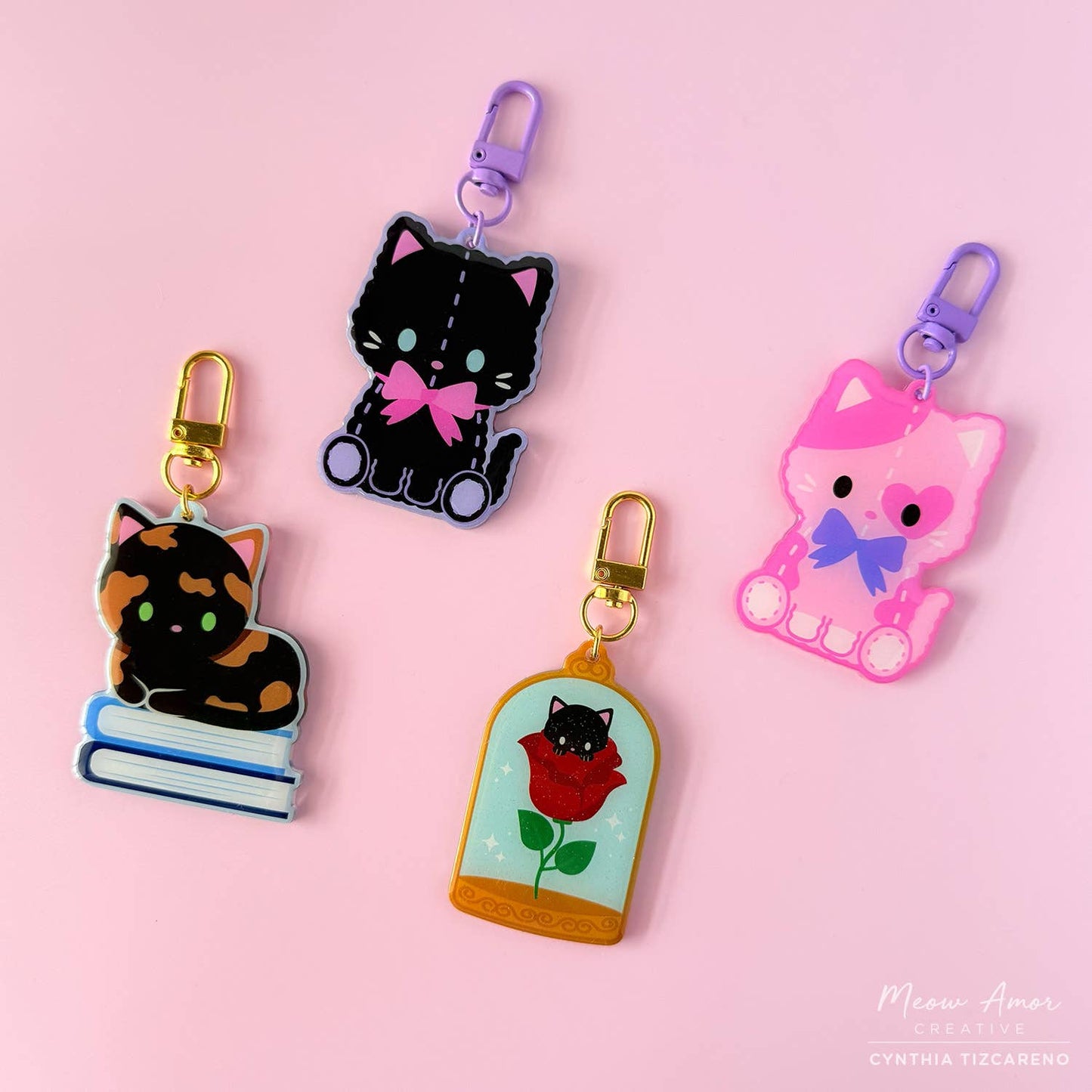 Black Cat Plushie Acrylic Charm