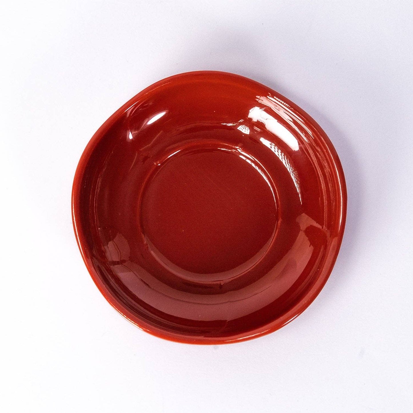 3.5"D Round Flower Sauce Dish Red Melamine Series