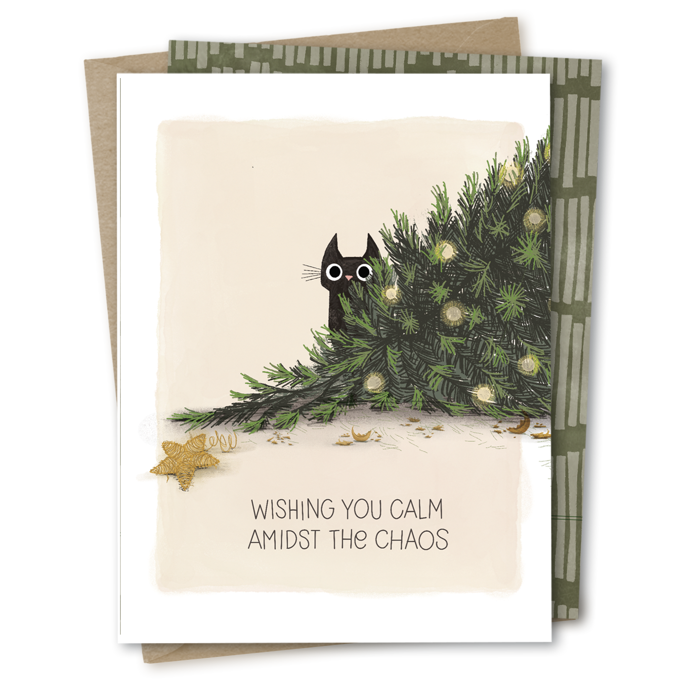 Cat Chaos | Funny Feline Cute Cat Christmas Holiday Card