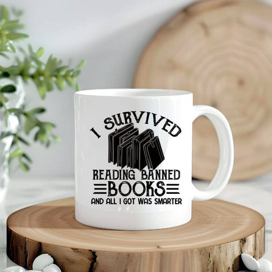 I Survived Reading Banned Books 11 oz Coffee Mug