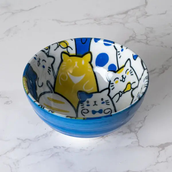 “Bunch of Cats” Porcelain Rice Bowl