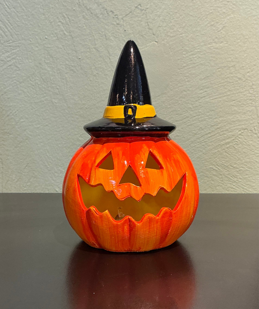 7” Vintage Light-Up Jack-O-Lantern