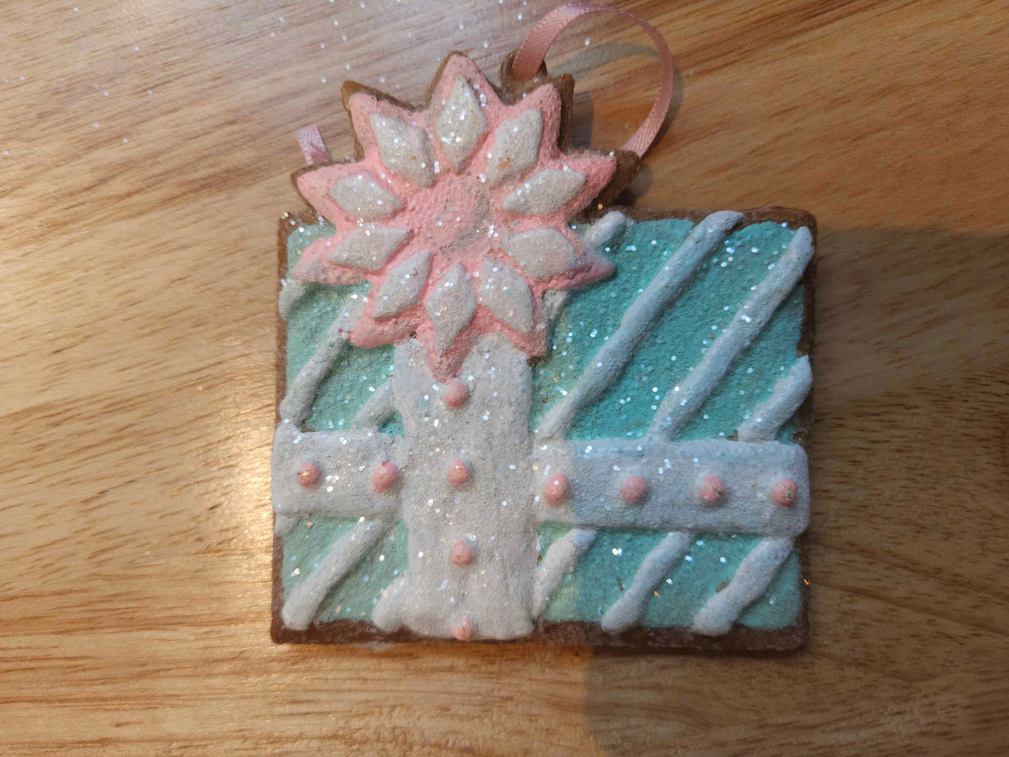 Gingerbread Present Ornament