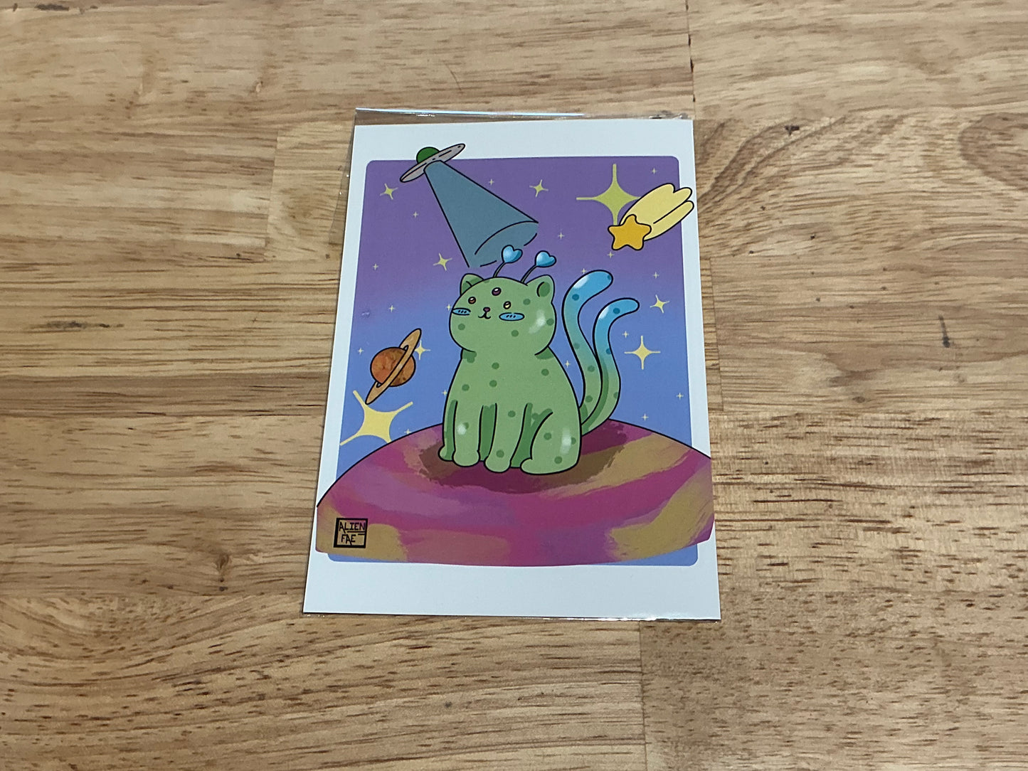 Alien Kitty Print