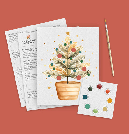 Limited Edition, All in One Watercolor Kit - Christmas Tree