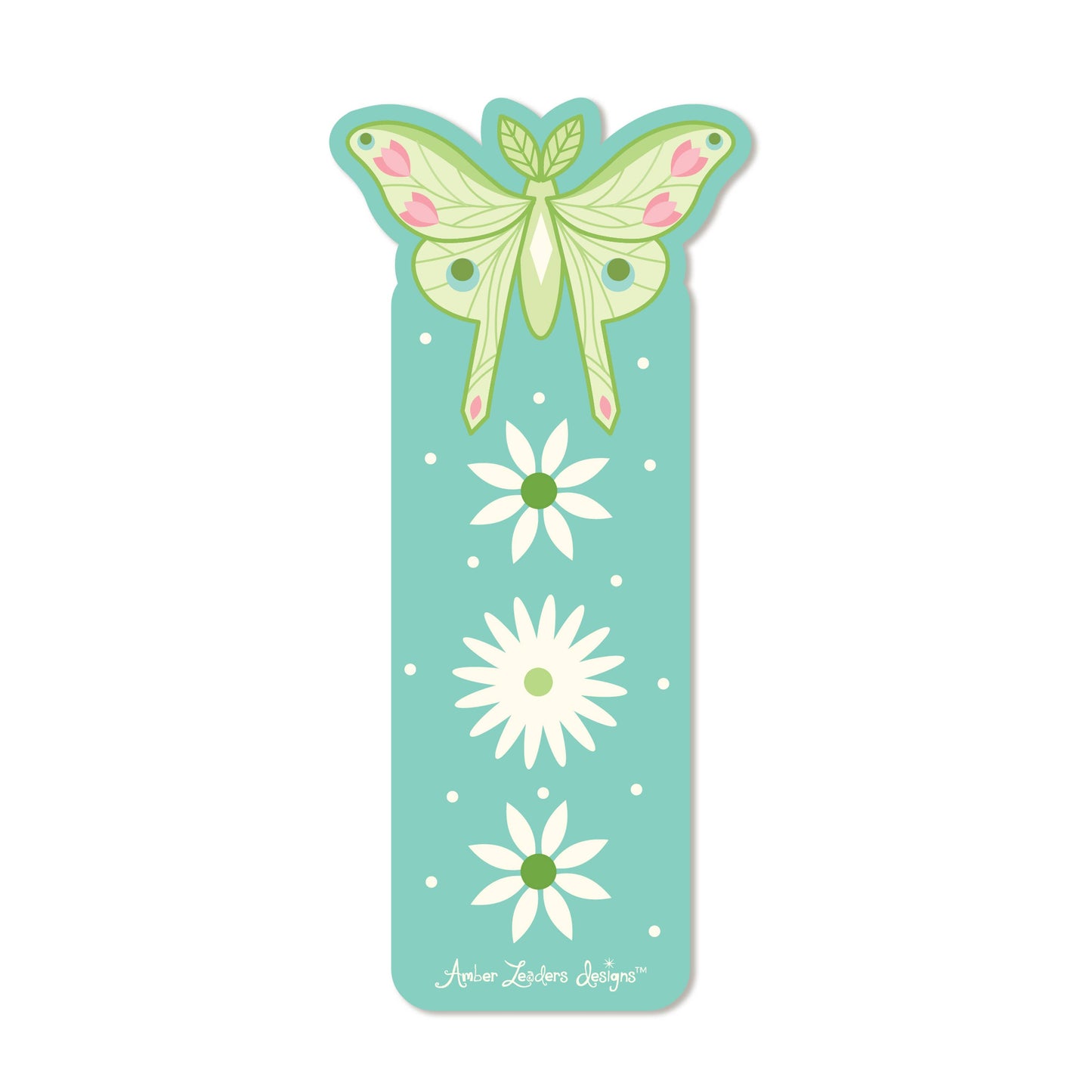 Luna Moth Die Cut Bookmark