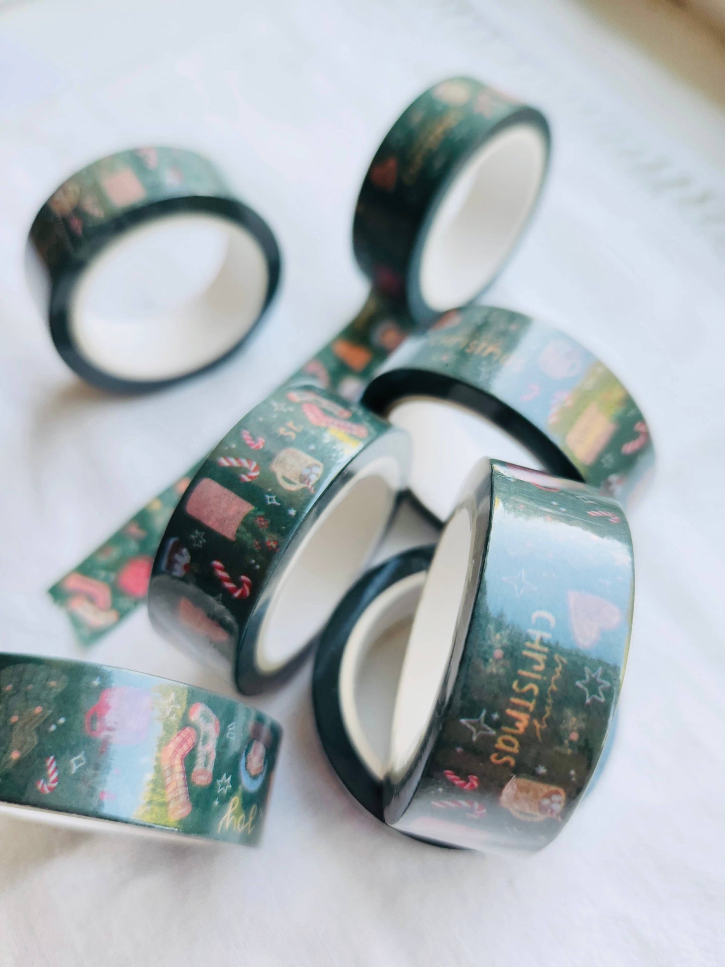 Merry Christmas Washi Tape For Gift Wrapping and Art Crafts