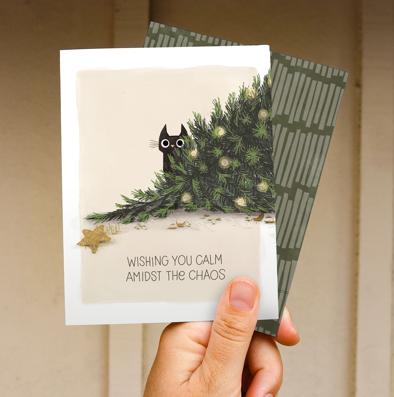 Cat Chaos | Funny Feline Cute Cat Christmas Holiday Card