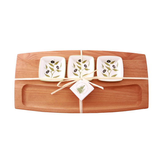 Tasting Board with Olive Branch Bowls