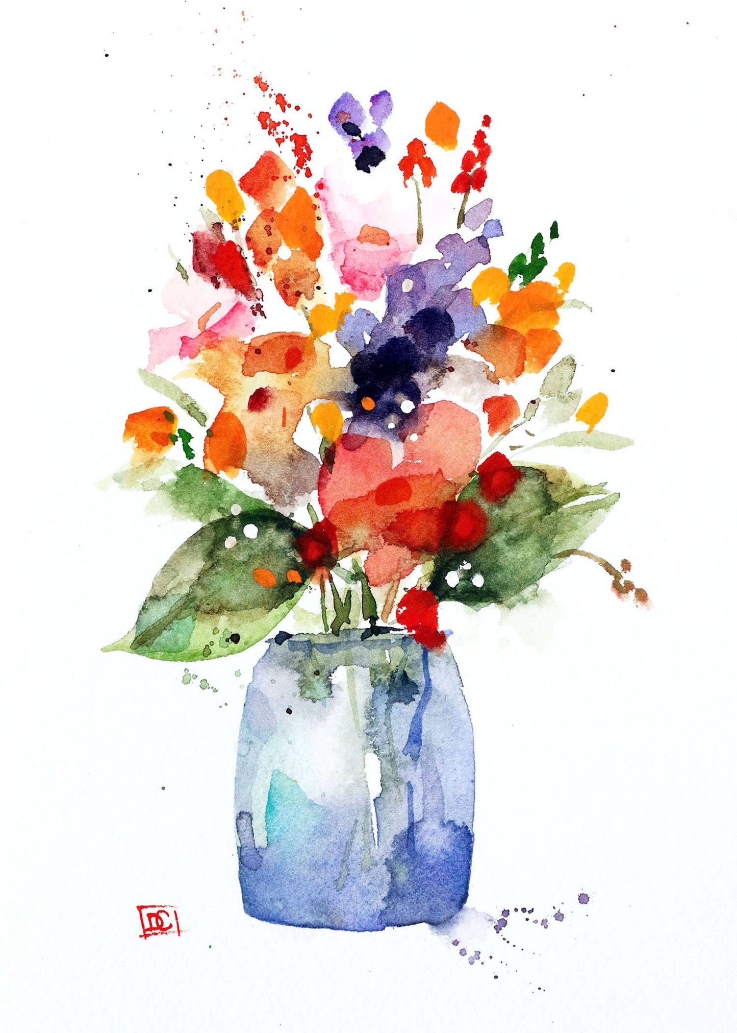 Flower Vase 5x7" Greeting Card