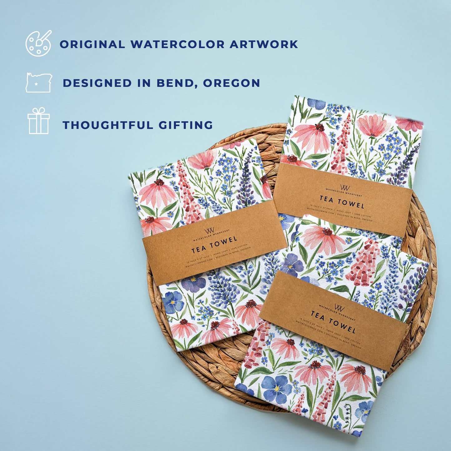 Wildflower Tea Towel | Summer Floral Design