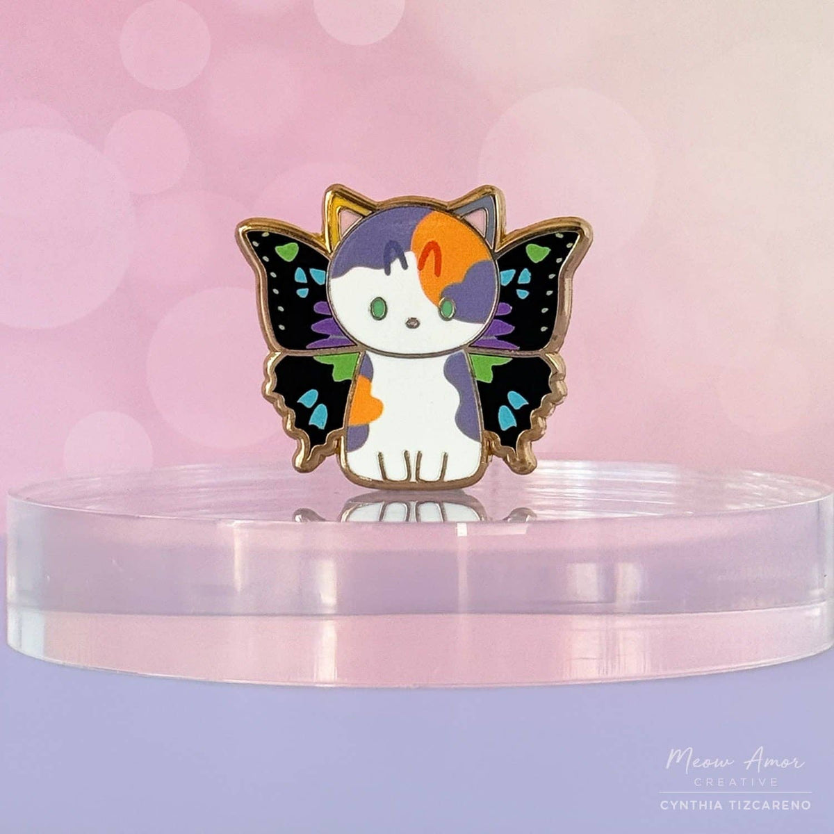 Calico Cat Multi Color Butterfly