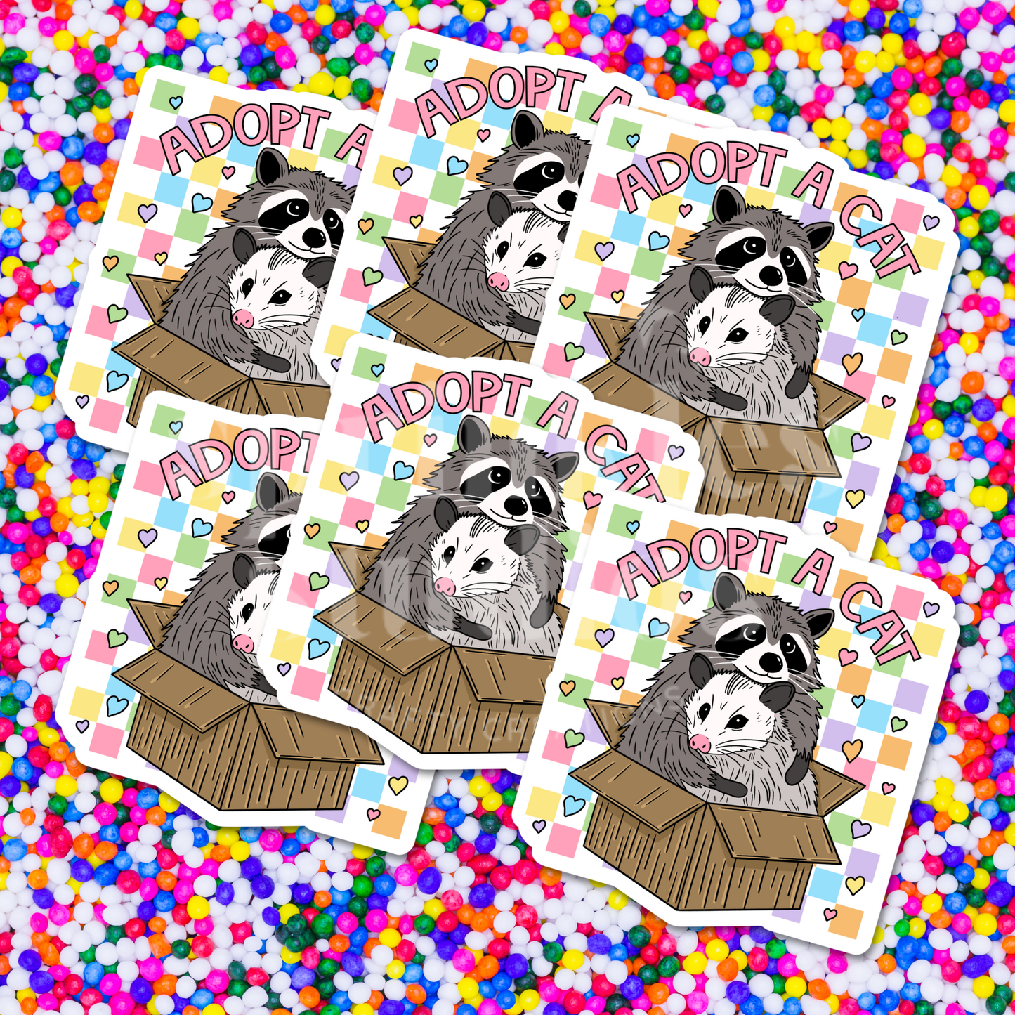 Adopt A Cat Vinyl Sticker
