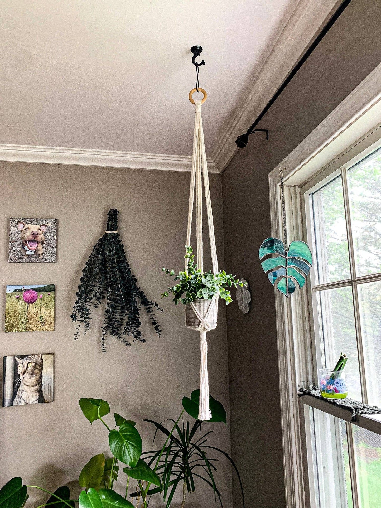 Long Handmade Macrame Plant Holder