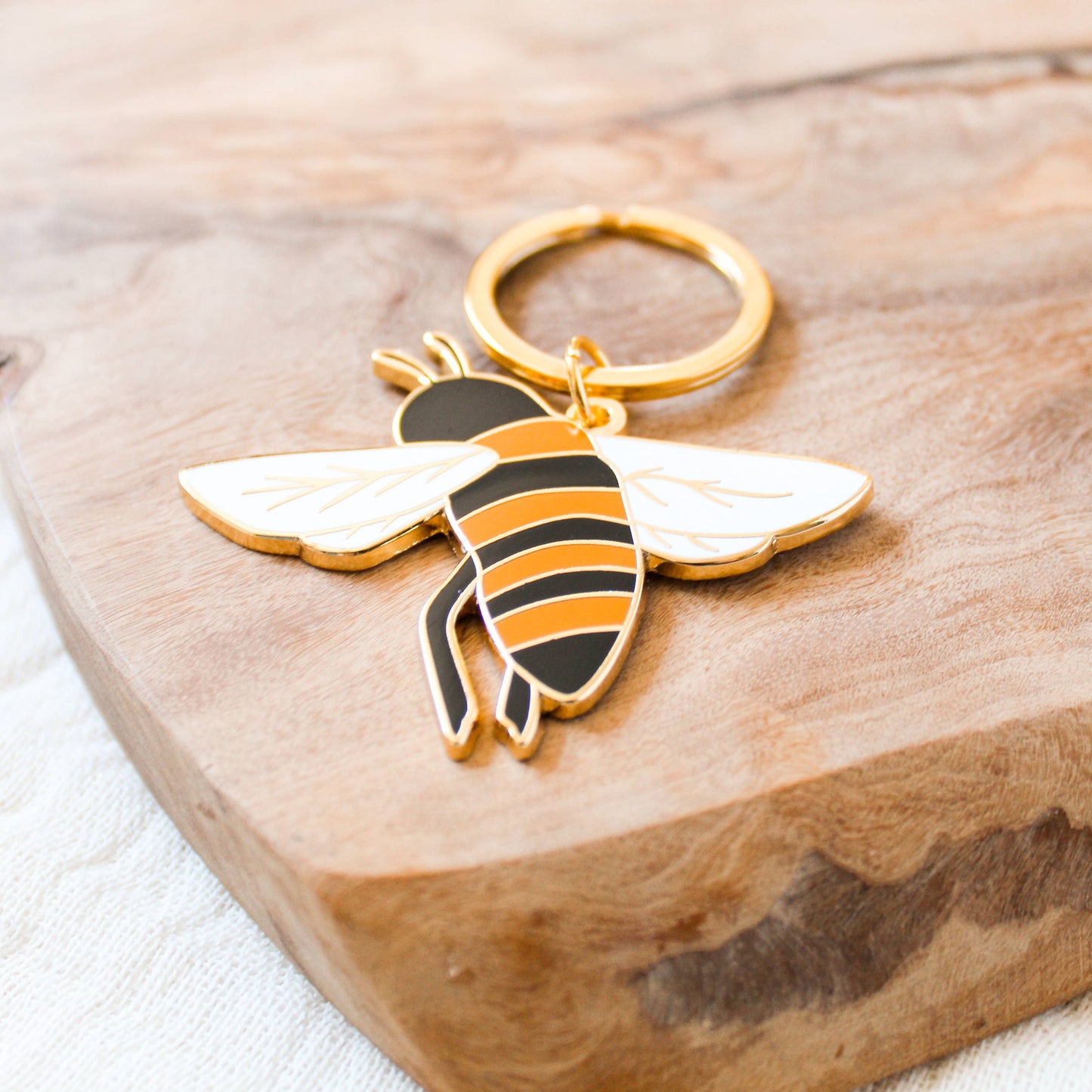 Bumblebee Metal Keychain 2x2 in.