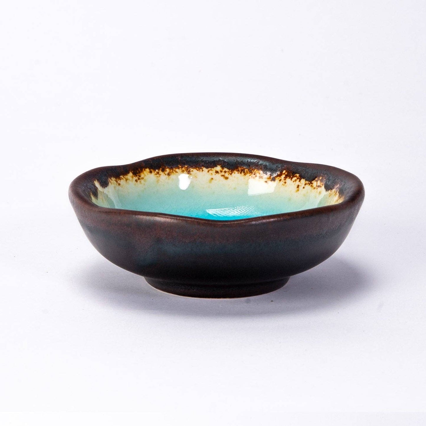 Aozora Kannyu 3.25"Dia x 1.25"H Round Porcelain Sauce Dish