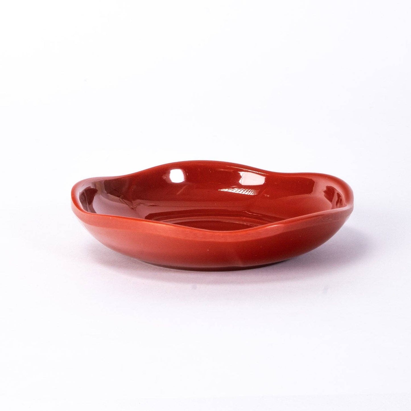 3.5"D Round Flower Sauce Dish Red Melamine Series
