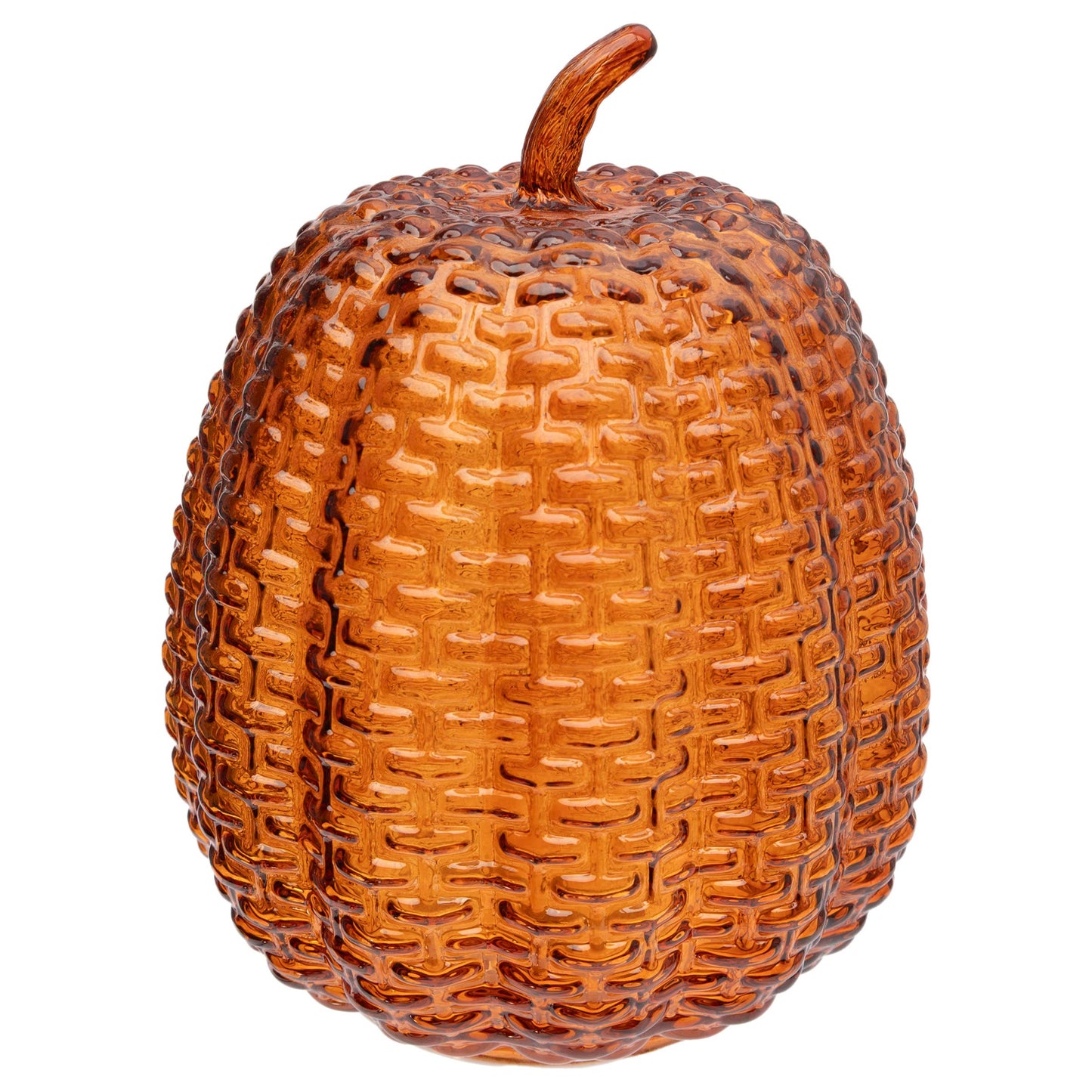 Copper Textured Glass Pumpkin