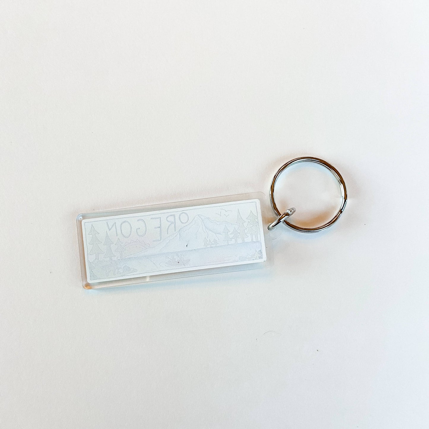 Oregon Rectangle Keychain