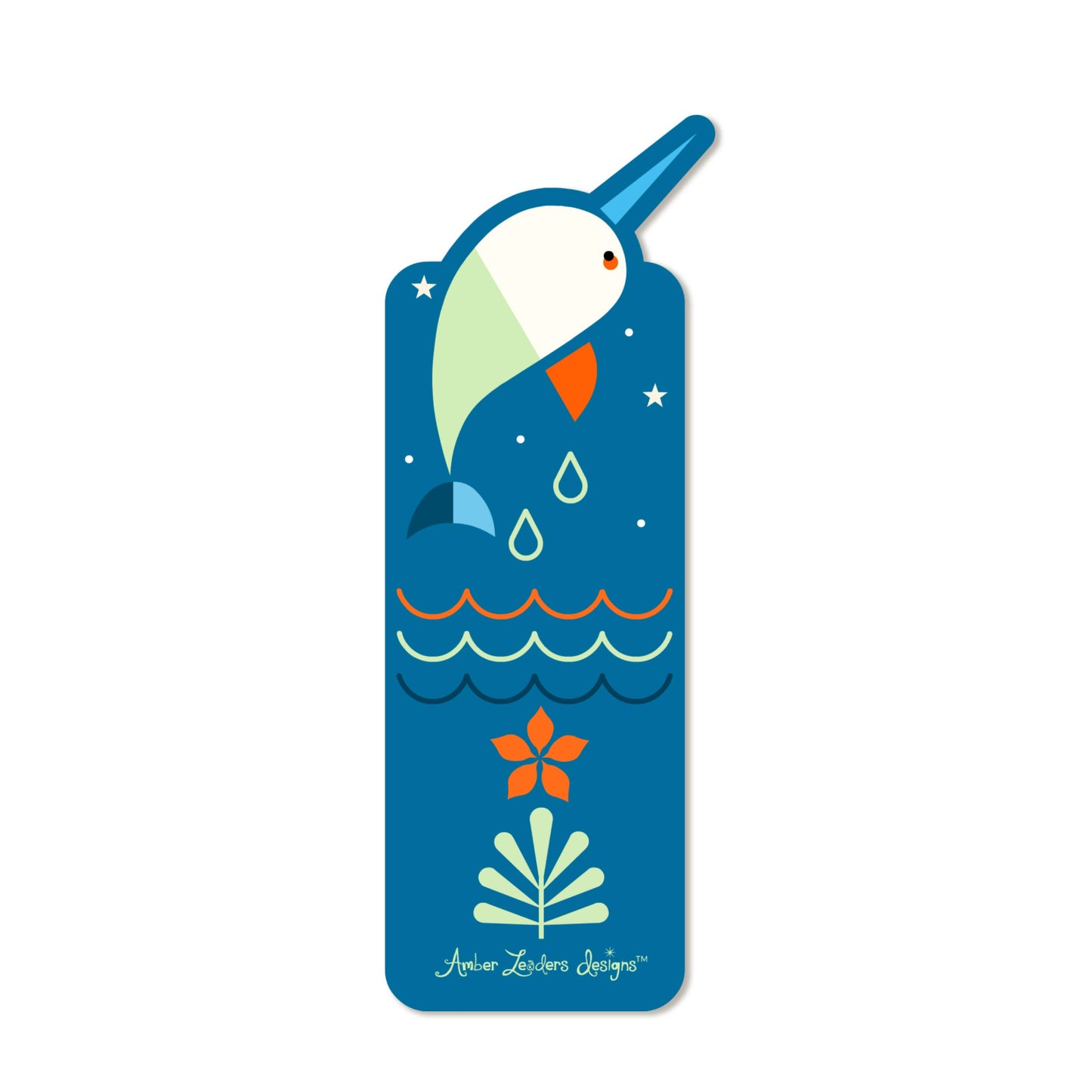 Narwhal Die Cut Bookmark