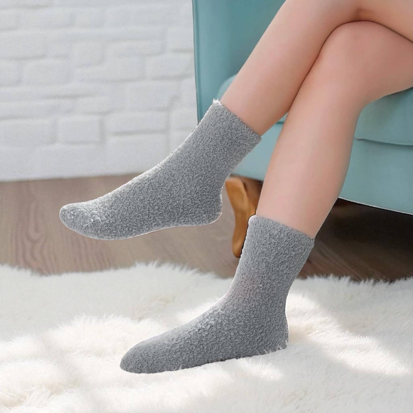 Grey Cozy Cloud Socks