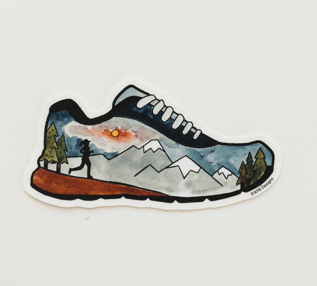 Running Shoe Vinyl Sticker