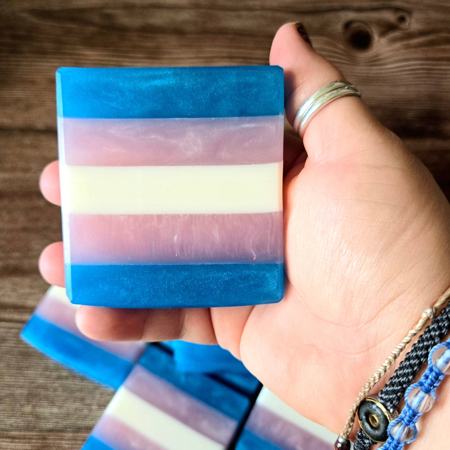 Trans Pride Flag Artisan Soap