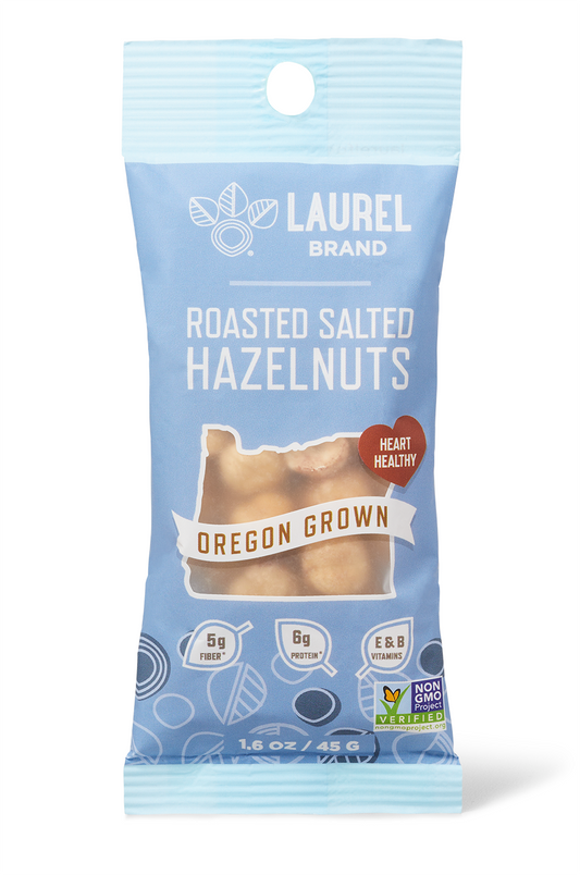 Hazelnut Kernels, Roasted And Salted, 1.6 oz pouch
