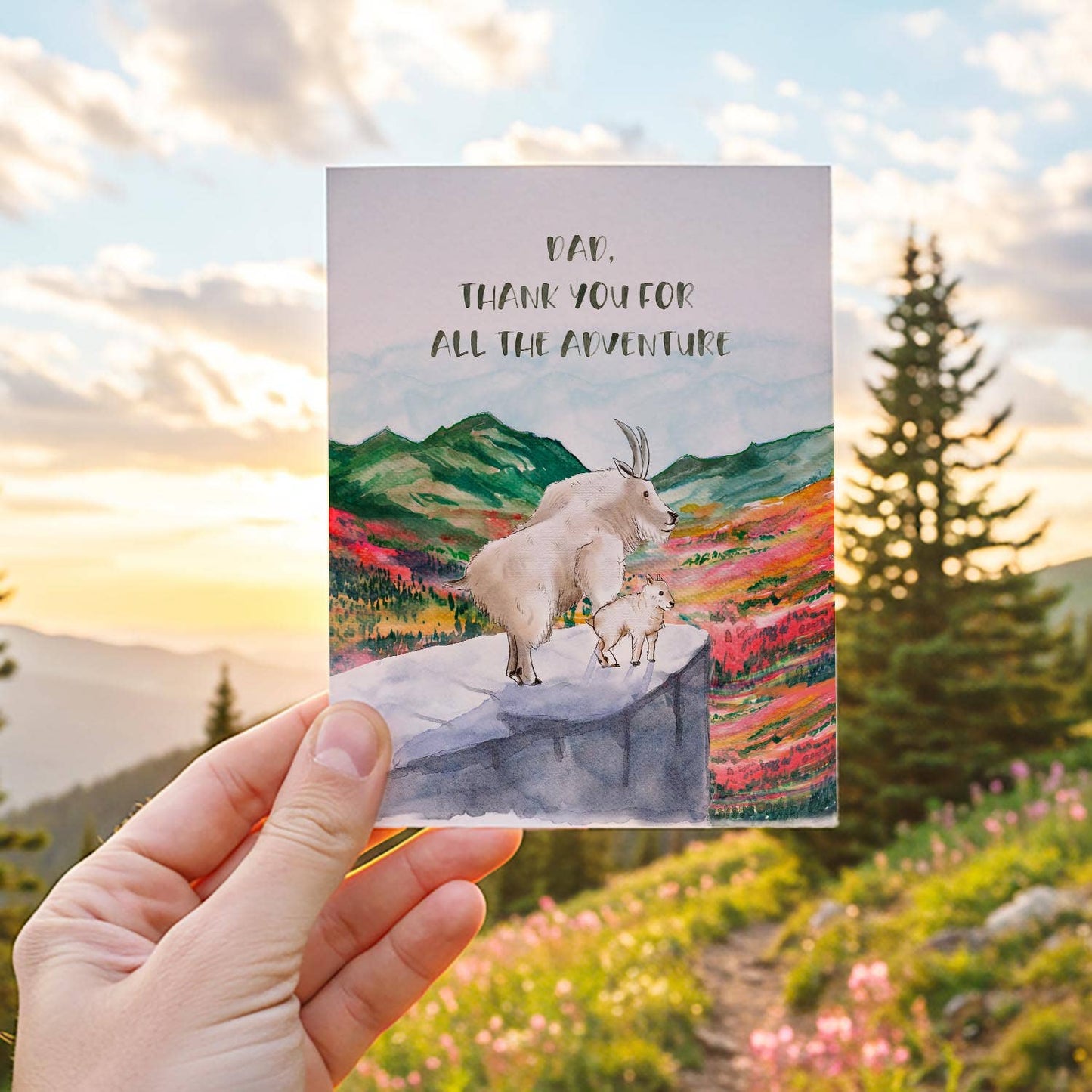 Mountain Goat Adventure - Funny Fathers Day Card