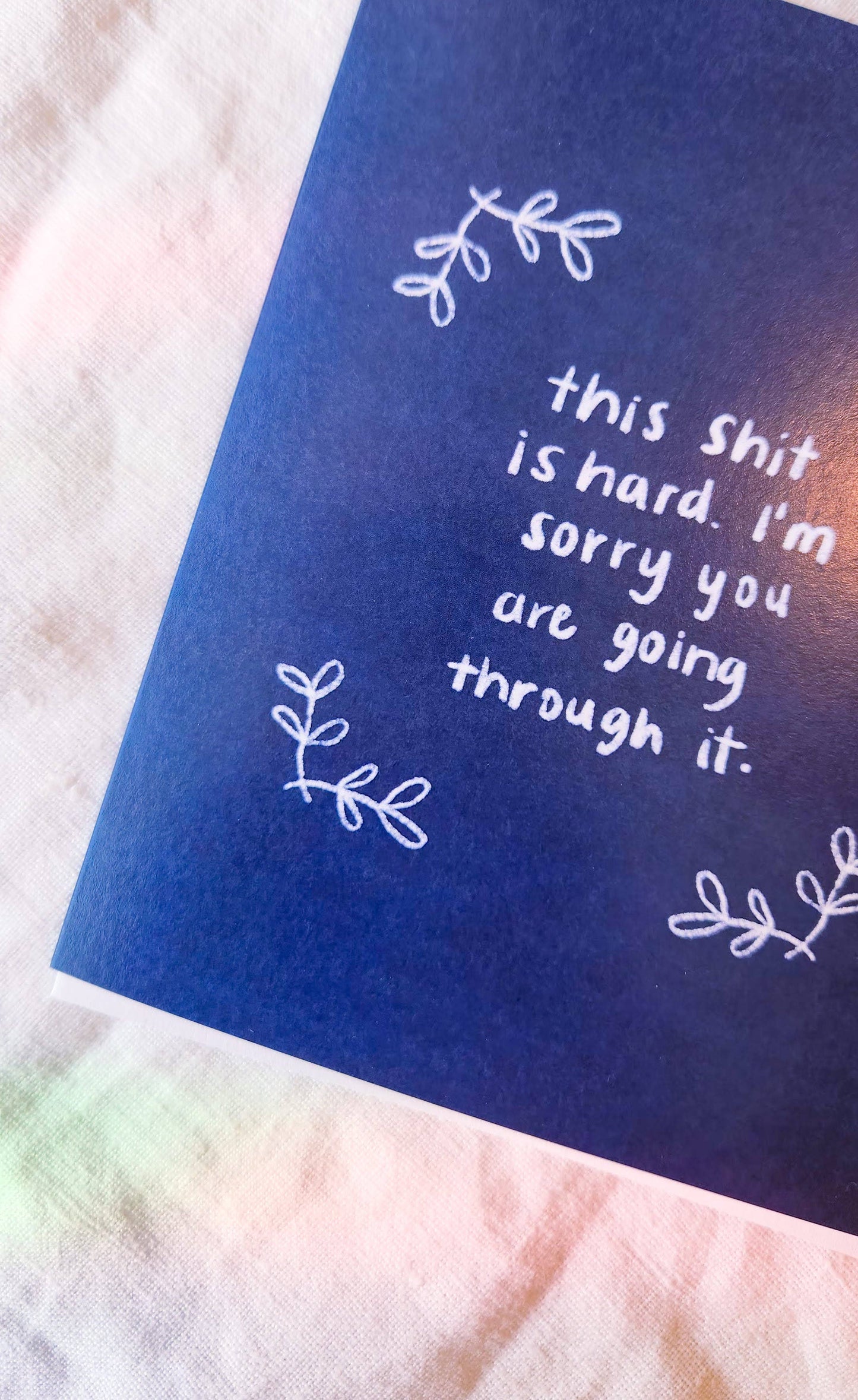 This Shit Is Hard Greeting Card Minimalist Sympathy Cards