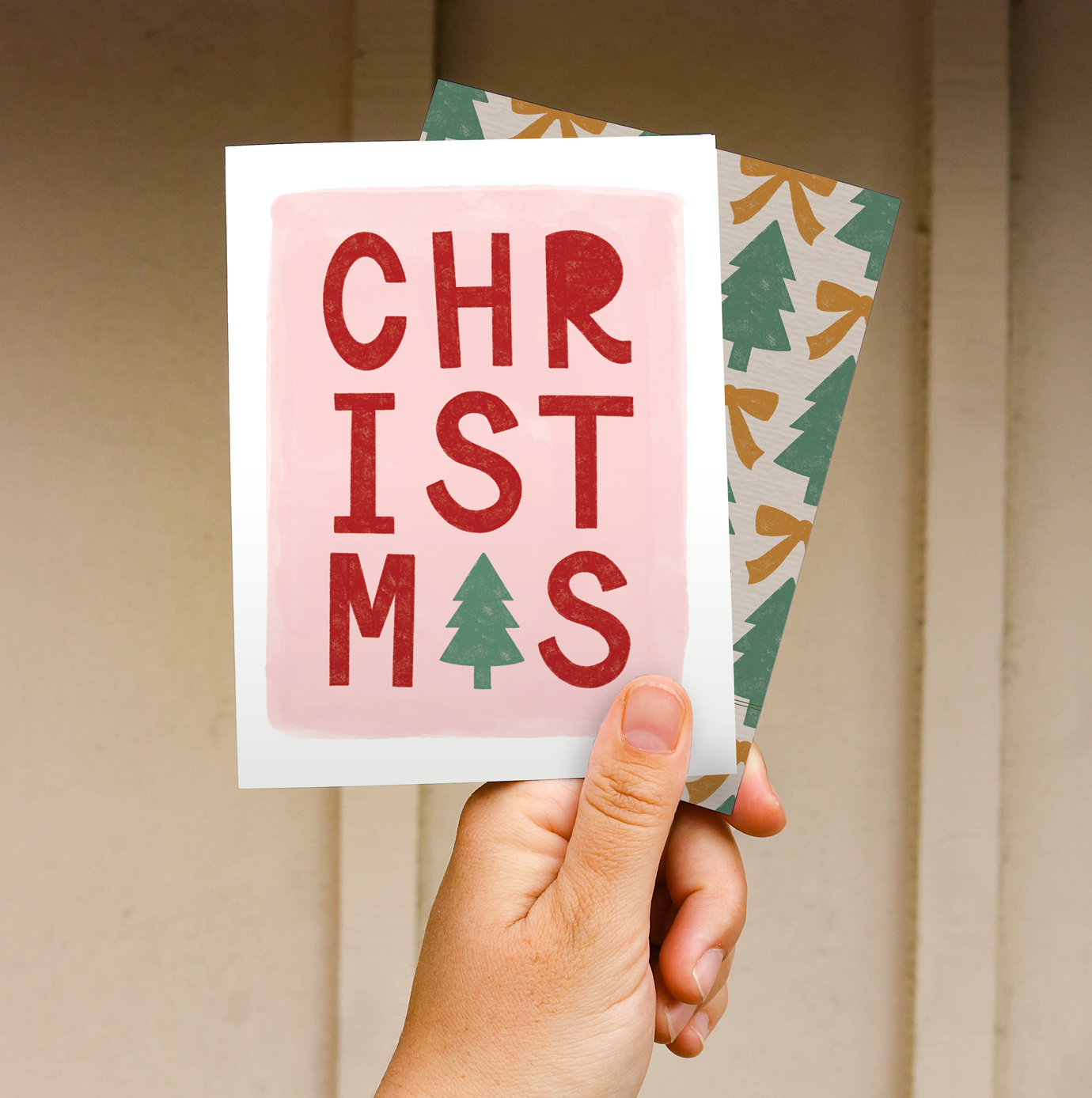 Christmas Hand Lettered | Modern Christmas Holiday Card