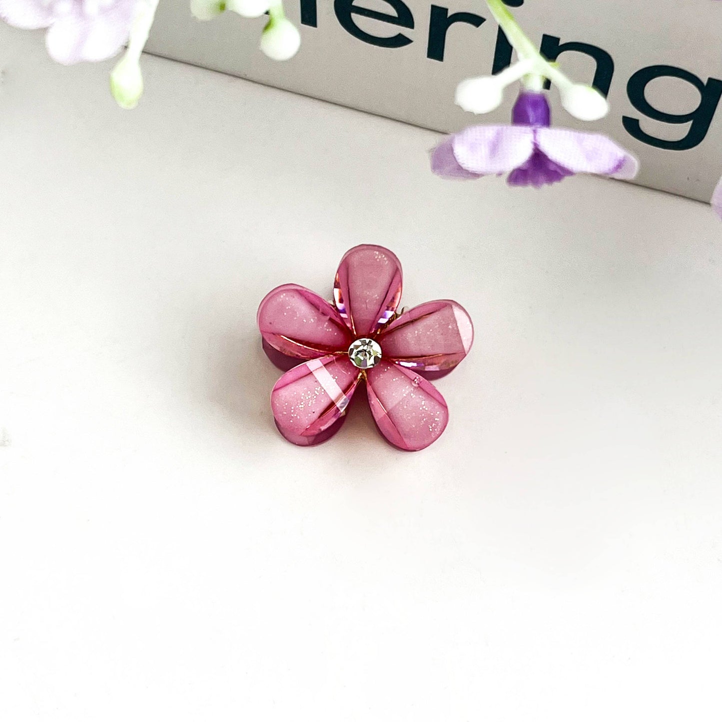 Mini Metal Flower Hair Claw Clip