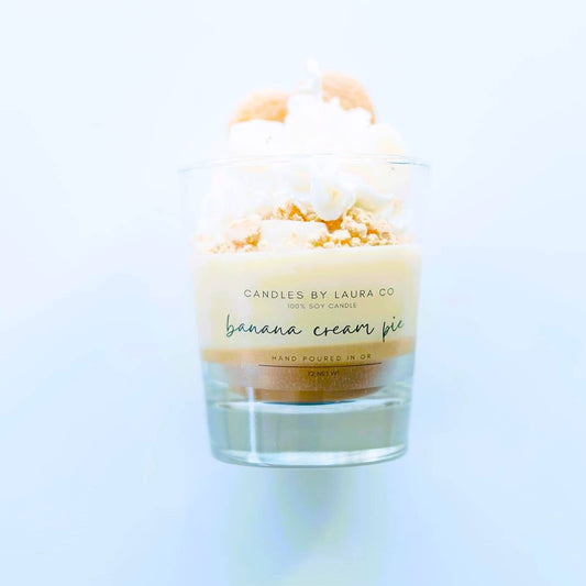 Banana Cream Pie Dessert Candle Soy Tumbler