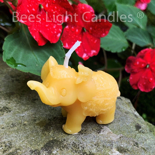 African Elephant Beeswax Candle