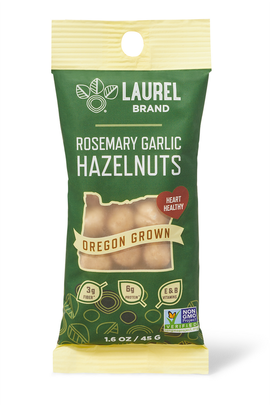 Hazelnut Kernels, Rosemary Garlic, 1.6 oz pouch