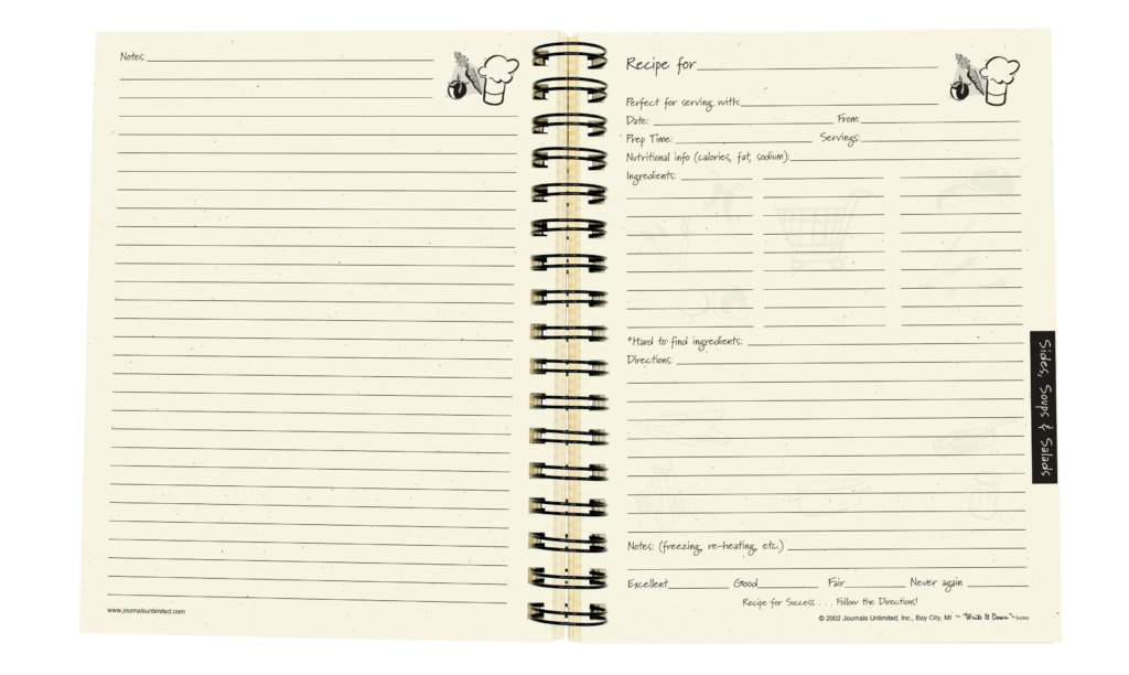 Recipes, A Cooking Journal (Color)