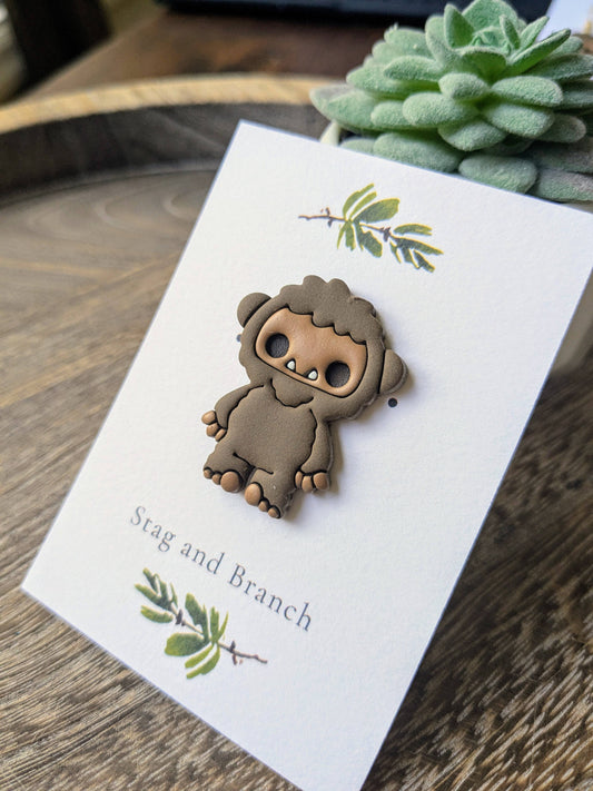 Big Foot Polymer Clay Pin