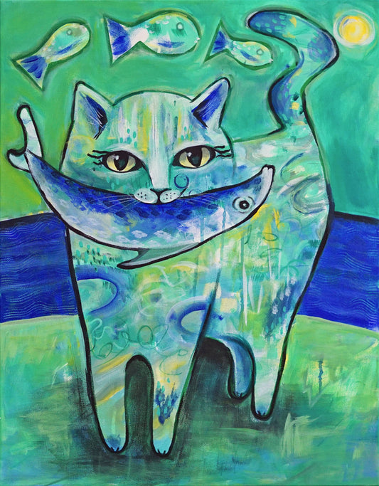 Art print "There's Plenty for Everyone" cat