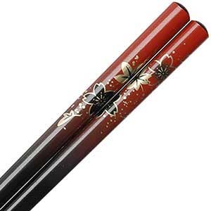 Hana Yuzen Black and Red Chopsticks