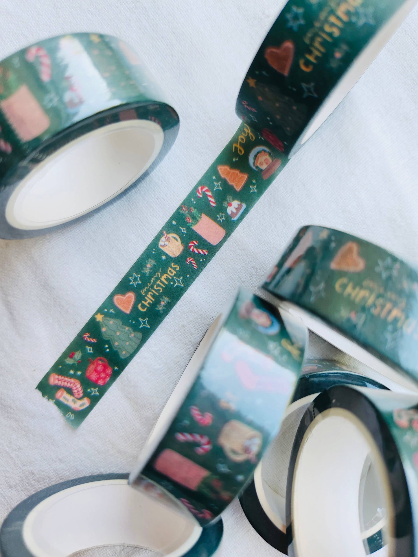 Merry Christmas Washi Tape For Gift Wrapping and Art Crafts