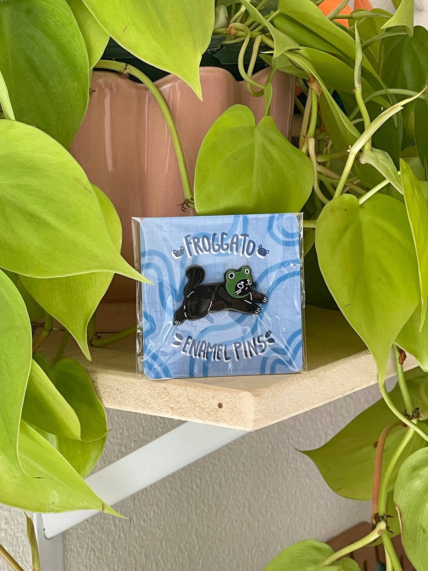 Frog Cat Enamel Pin
