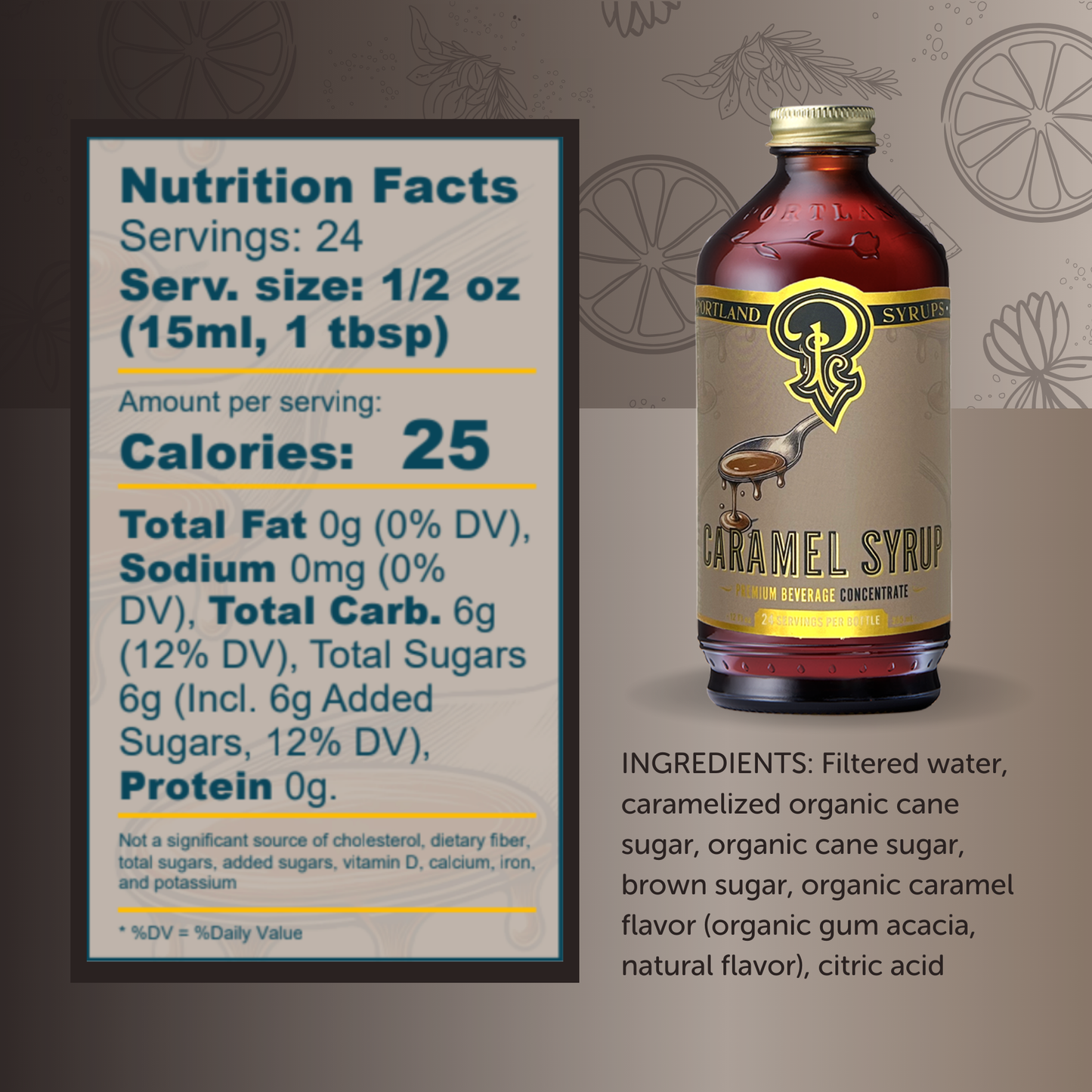 Caramel Syrup 3.4 oz - Coffee Syrup