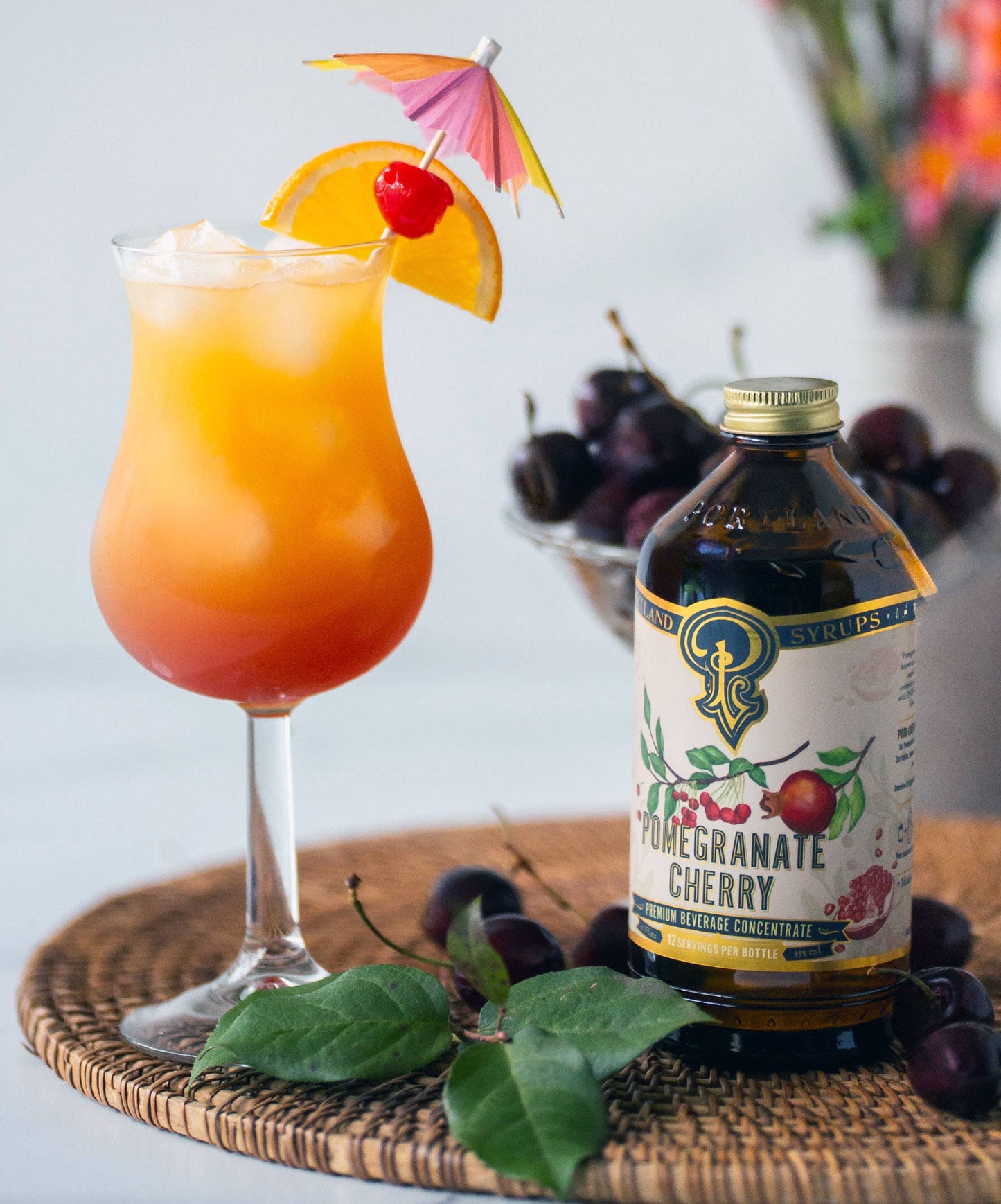 Pomegranate Cherry Syrup 3.4oz - Cocktail / Mocktail Mixer